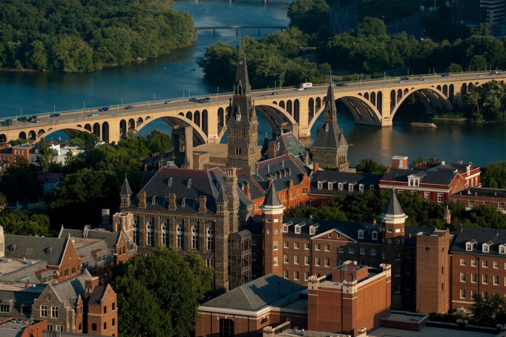 Georgetown University campus aerial