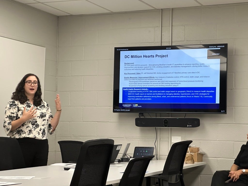Anna Alikhani, PhD, Postdoctoral Associate in the Center for Health Equity and Department of Family Medicine at Georgetown University Medical Center, presents on "DC Million Hearts Project".