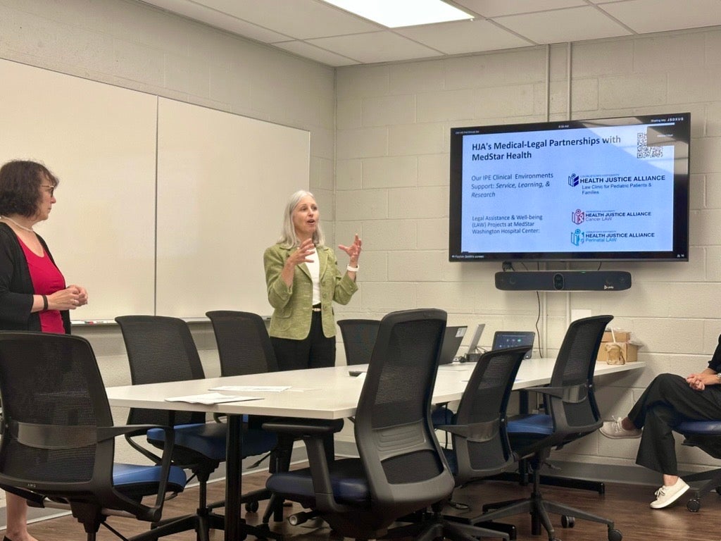 Vicki Girard, J.D., Founding Co-Director with Yael Cannon of the Georgetown University Health Justice Alliance and a Professor of Law, Legal Practice, presents on "HJA's Medical-Legal Partnership with MedStar Health".